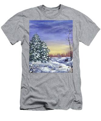 Details about  / Vintage T-Shirt Heat Transfer Winter Wonderland Mountain Scene